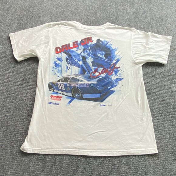 Chase Authentics Dale Jr. NASCAR T-Shirt Mens L Double Sided Big Graphics Racing - Picture 4 of 10